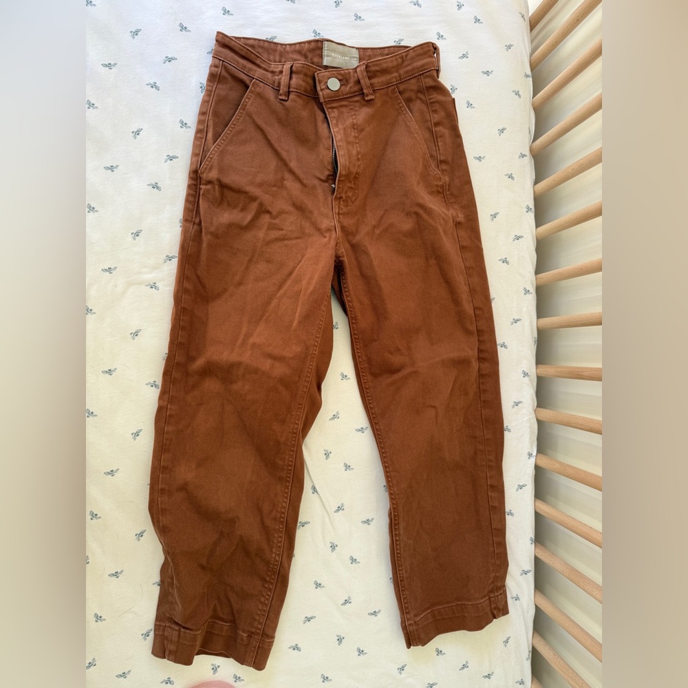 Everlane Women's Brown Wide Leg Pants